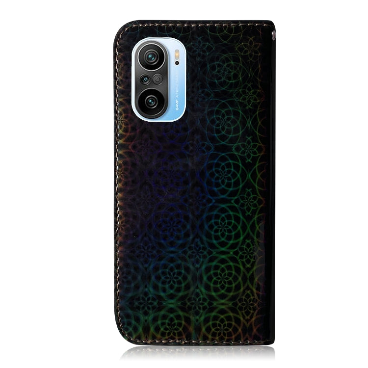 For Xiaomi Redmi K40 / K40 Pro / Poco F3 Solid Color Colorful Magnetic Buckle Horizontal Flip PU Leather Case with Holder & Card Slots & Wallet & Lanyard