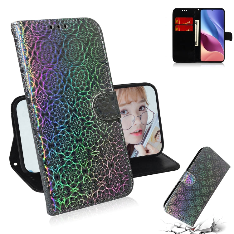 For Xiaomi Redmi K40 / K40 Pro / Poco F3 Solid Color Colorful Magnetic Buckle Horizontal Flip PU Leather Case with Holder & Card Slots & Wallet & Lanyard