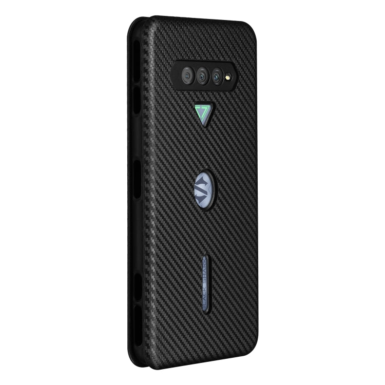 For Xiaomi Black Shark 4 / 4 Pro Carbon Fiber Texture Horizontal Flip TPU + PC + PU Leather Case with Card Slot