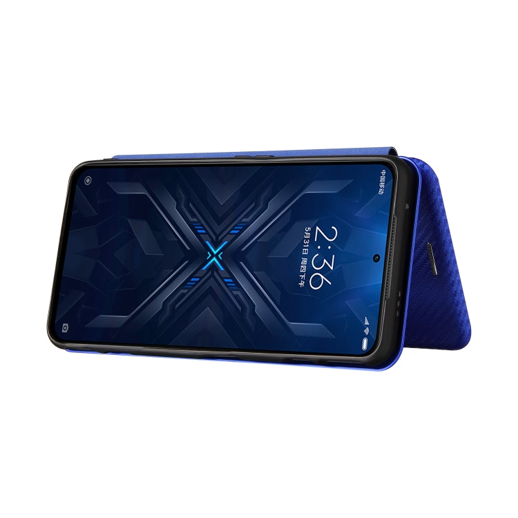 For Xiaomi Black Shark 4 / 4 Pro Carbon Fiber Texture Horizontal Flip TPU + PC + PU Leather Case with Card Slot