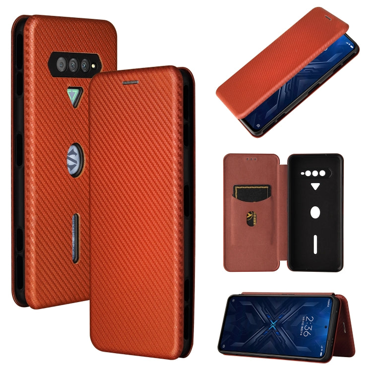 For Xiaomi Black Shark 4 / 4 Pro Carbon Fiber Texture Horizontal Flip TPU + PC + PU Leather Case with Card Slot