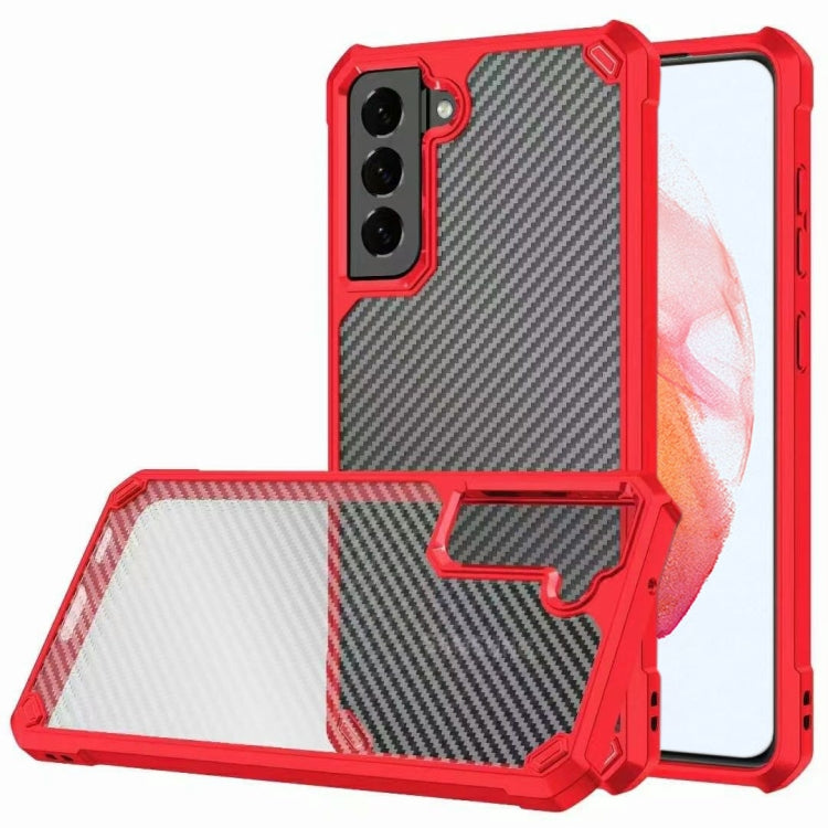 Carbon Fiber Acrylic Shockproof Protective Case For Samsung Galaxy S21 5G