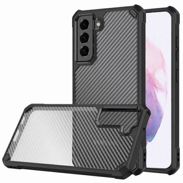 Carbon Fiber Acrylic Shockproof Protective Case For Samsung Galaxy S21+ 5G