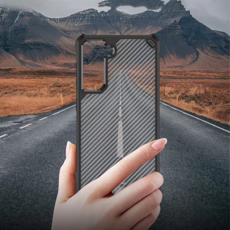 Carbon Fiber Acrylic Shockproof Protective Case For Samsung Galaxy S21+ 5G