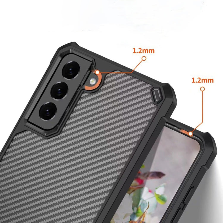 Carbon Fiber Acrylic Shockproof Protective Case For Samsung Galaxy S21+ 5G