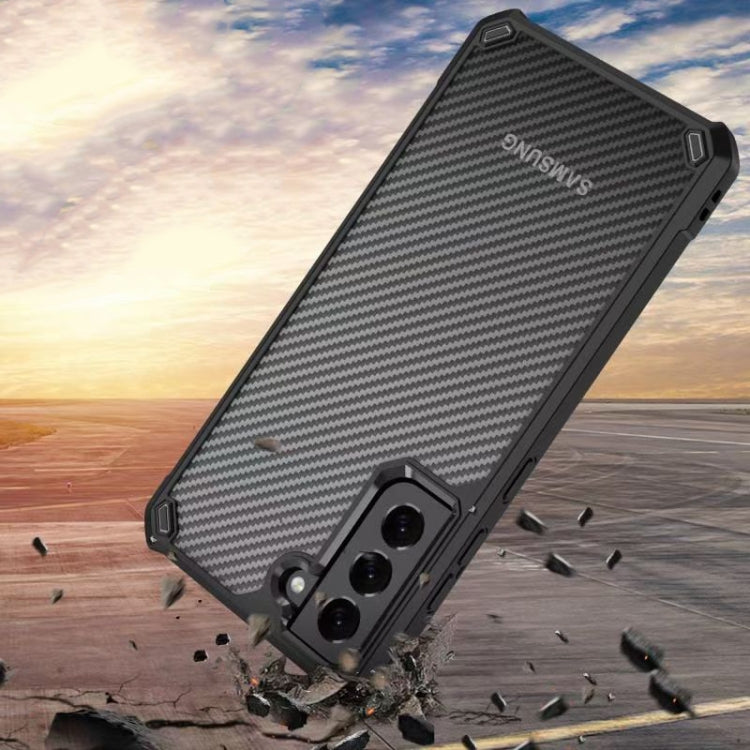 Carbon Fiber Acrylic Shockproof Protective Case For Samsung Galaxy S21+ 5G