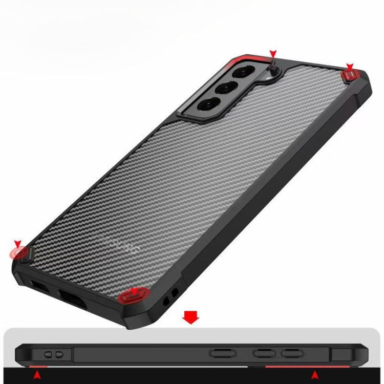 Carbon Fiber Acrylic Shockproof Protective Case For Samsung Galaxy S21+ 5G