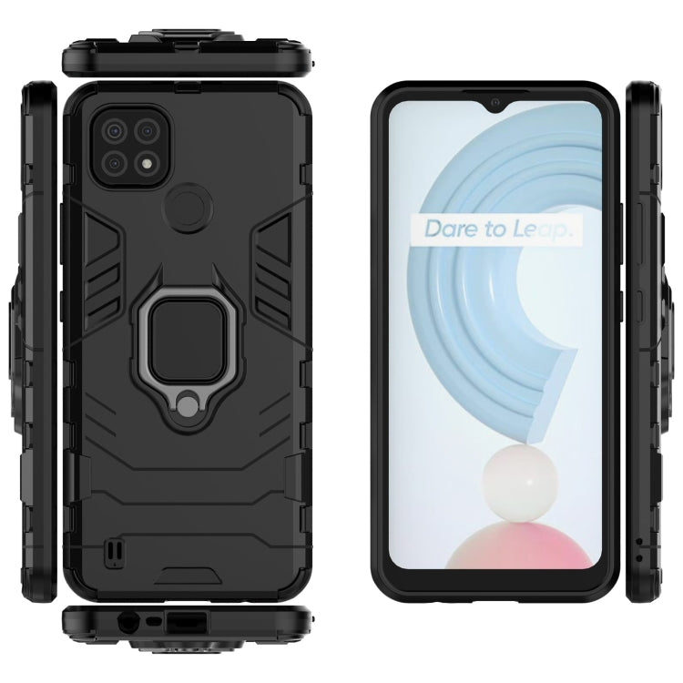 For OPPO Realme C21 Shockproof PC + TPU Protective Case with Magnetic Ring Holder