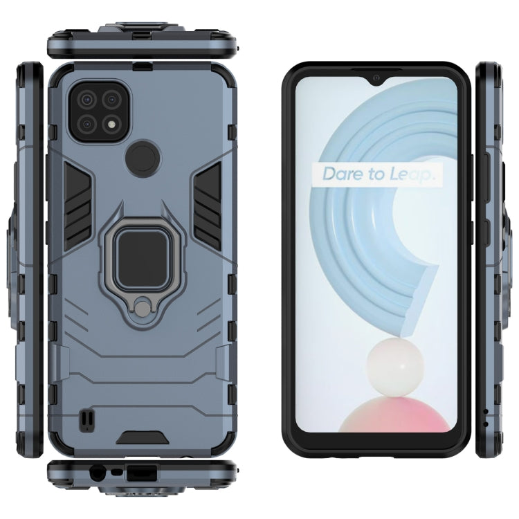 For OPPO Realme C21 Shockproof PC + TPU Protective Case with Magnetic Ring Holder