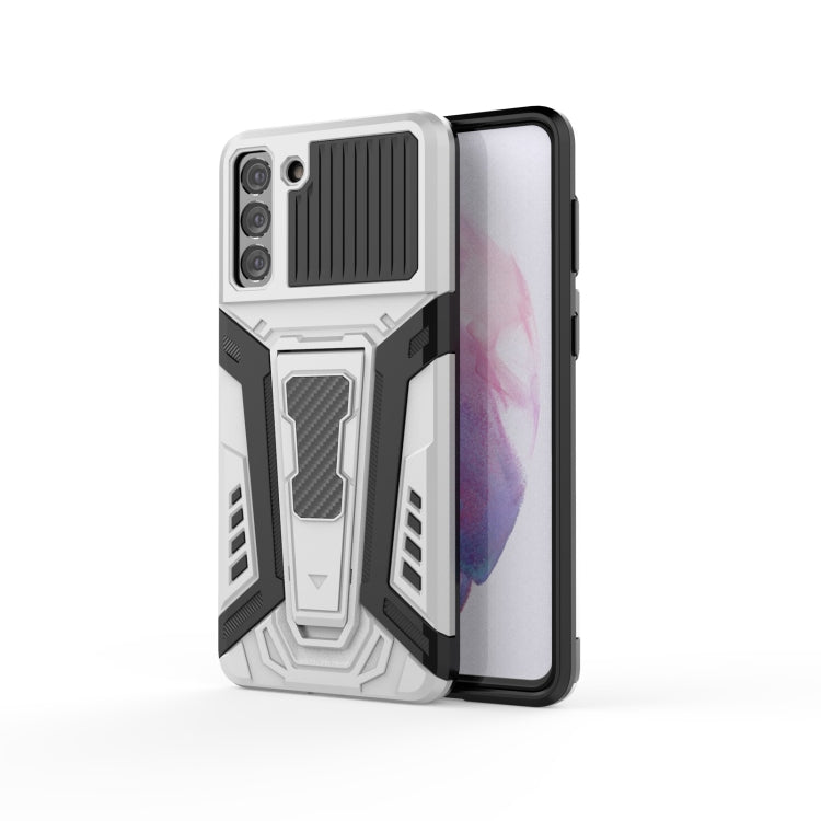 For Samsung Galaxy S21+ 5G War Chariot Series Armor All-inclusive Shockproof PC + TPU Protective Case with Invisible Holder