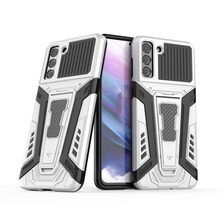 For Samsung Galaxy S21+ 5G War Chariot Series Armor All-inclusive Shockproof PC + TPU Protective Case with Invisible Holder