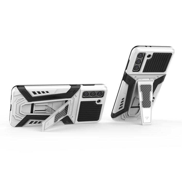 For Samsung Galaxy S21+ 5G War Chariot Series Armor All-inclusive Shockproof PC + TPU Protective Case with Invisible Holder