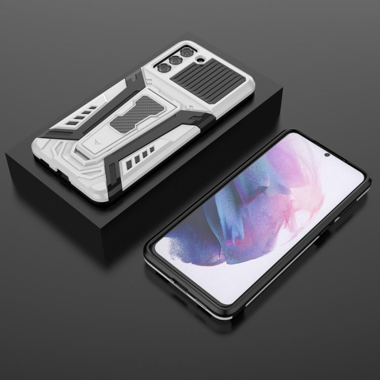 For Samsung Galaxy S21+ 5G War Chariot Series Armor All-inclusive Shockproof PC + TPU Protective Case with Invisible Holder