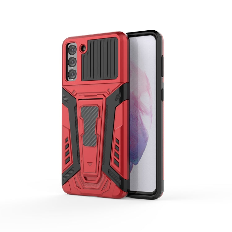 For Samsung Galaxy S21+ 5G War Chariot Series Armor All-inclusive Shockproof PC + TPU Protective Case with Invisible Holder