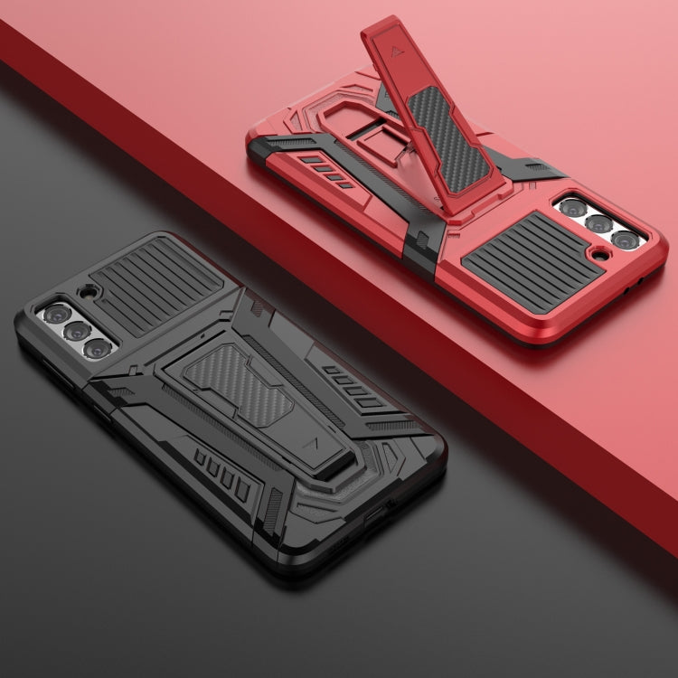 For Samsung Galaxy S21+ 5G War Chariot Series Armor All-inclusive Shockproof PC + TPU Protective Case with Invisible Holder
