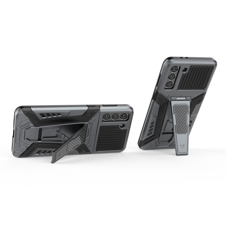 For Samsung Galaxy S21+ 5G War Chariot Series Armor All-inclusive Shockproof PC + TPU Protective Case with Invisible Holder
