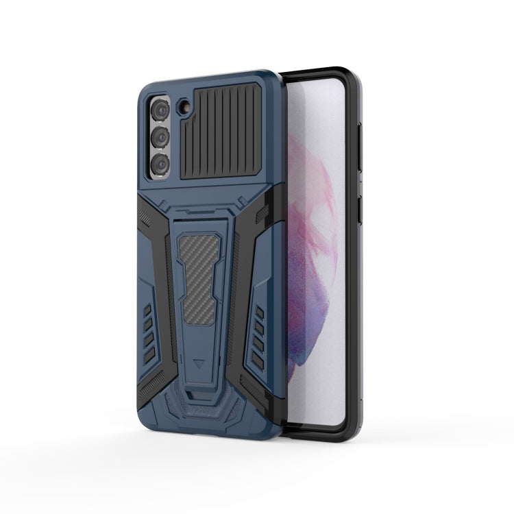 For Samsung Galaxy S21+ 5G War Chariot Series Armor All-inclusive Shockproof PC + TPU Protective Case with Invisible Holder
