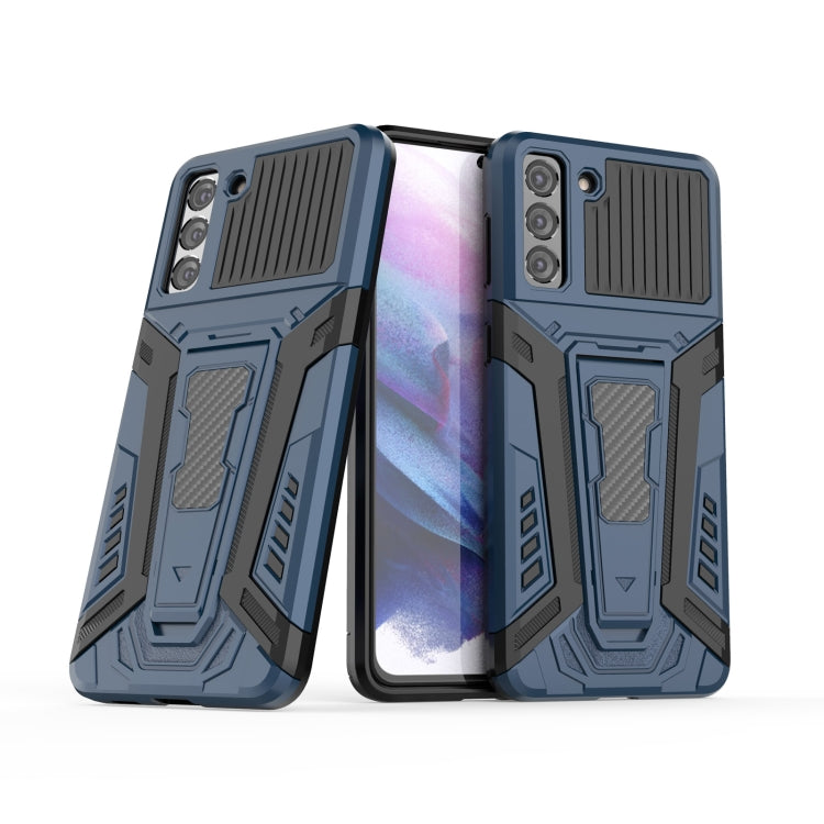 For Samsung Galaxy S21+ 5G War Chariot Series Armor All-inclusive Shockproof PC + TPU Protective Case with Invisible Holder