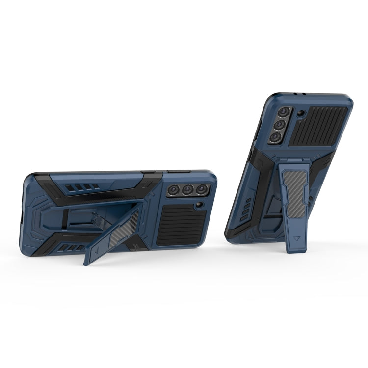 For Samsung Galaxy S21+ 5G War Chariot Series Armor All-inclusive Shockproof PC + TPU Protective Case with Invisible Holder