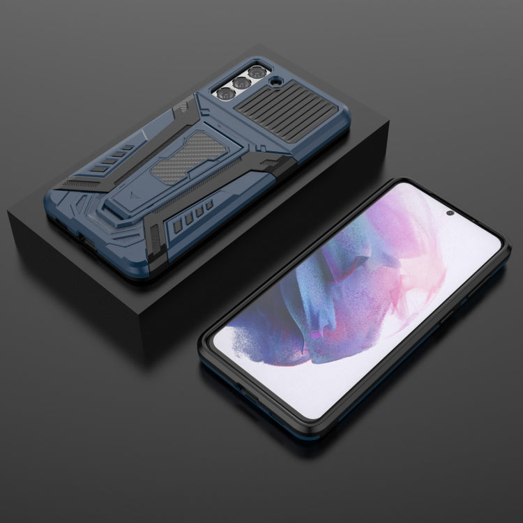 For Samsung Galaxy S21+ 5G War Chariot Series Armor All-inclusive Shockproof PC + TPU Protective Case with Invisible Holder