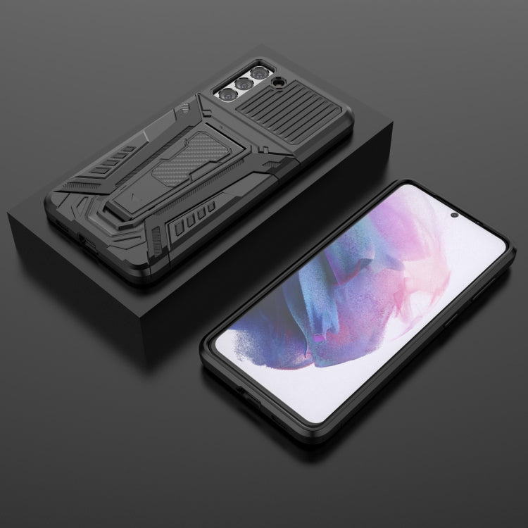 For Samsung Galaxy S21+ 5G War Chariot Series Armor All-inclusive Shockproof PC + TPU Protective Case with Invisible Holder