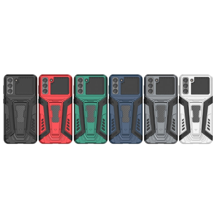 For Samsung Galaxy S21+ 5G War Chariot Series Armor All-inclusive Shockproof PC + TPU Protective Case with Invisible Holder