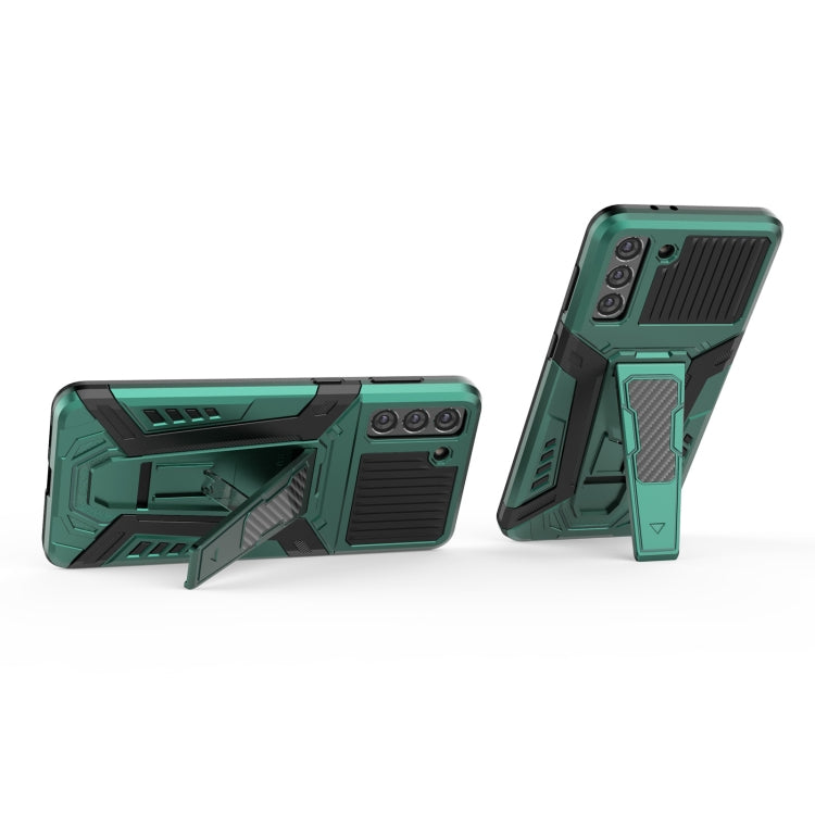For Samsung Galaxy S21+ 5G War Chariot Series Armor All-inclusive Shockproof PC + TPU Protective Case with Invisible Holder
