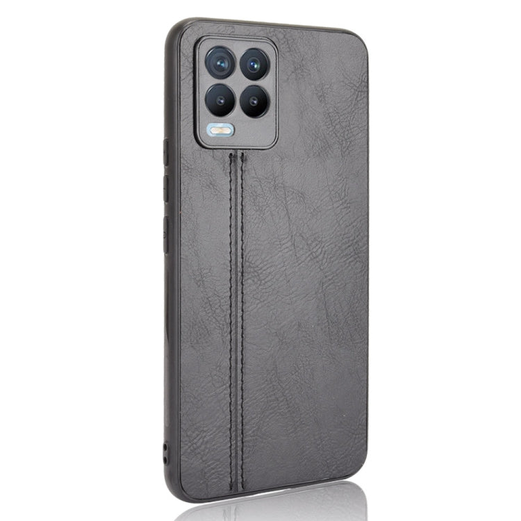 For OPPO Realme 8 4G / Realme 8 Pro Shockproof Sewing Cow Pattern Skin PC + PU + TPU Case