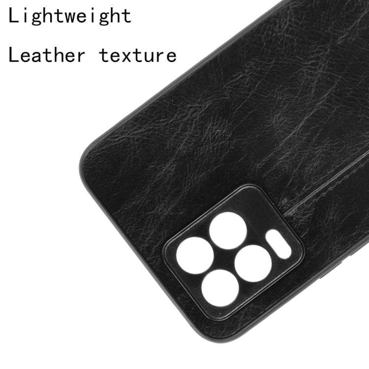 For OPPO Realme 8 4G / Realme 8 Pro Shockproof Sewing Cow Pattern Skin PC + PU + TPU Case