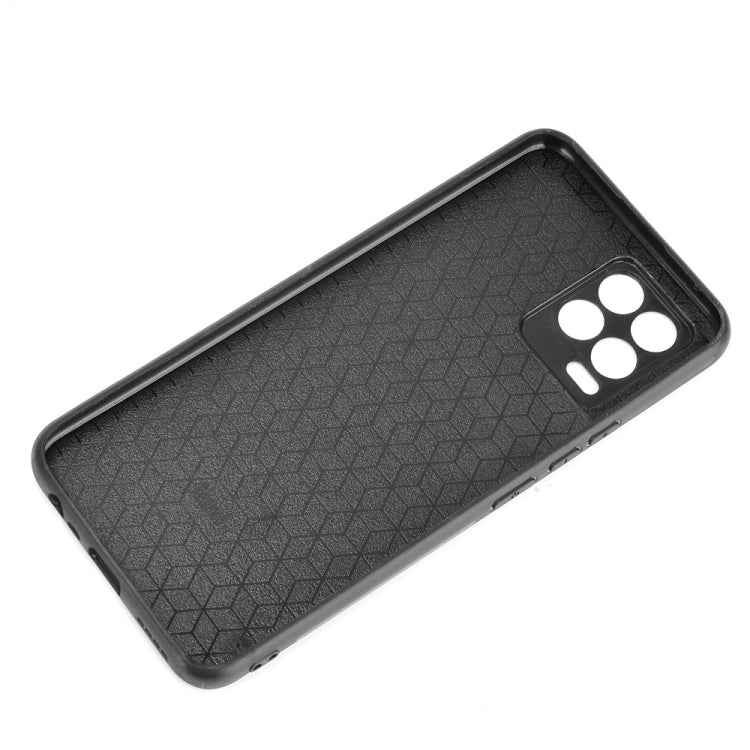 For OPPO Realme 8 4G / Realme 8 Pro Shockproof Sewing Cow Pattern Skin PC + PU + TPU Case