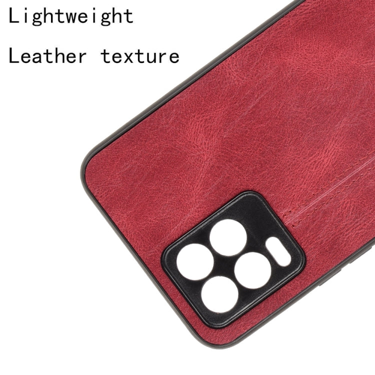 For OPPO Realme 8 4G / Realme 8 Pro Shockproof Sewing Cow Pattern Skin PC + PU + TPU Case