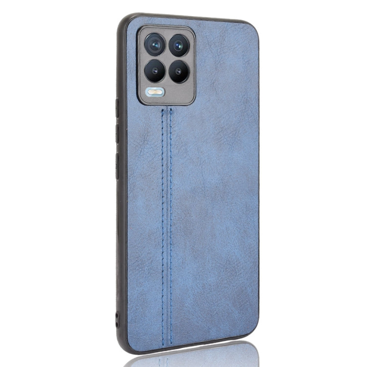 For OPPO Realme 8 4G / Realme 8 Pro Shockproof Sewing Cow Pattern Skin PC + PU + TPU Case