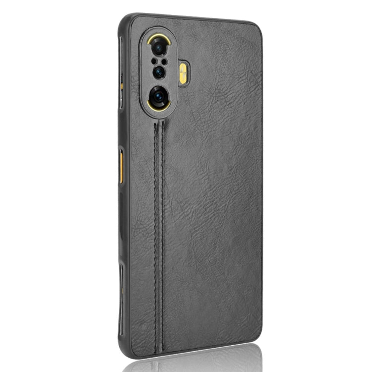 For Xiaomi Redmi K40 Gaming Edition 5G Shockproof Sewing Cow Pattern Skin PC + PU + TPU Case
