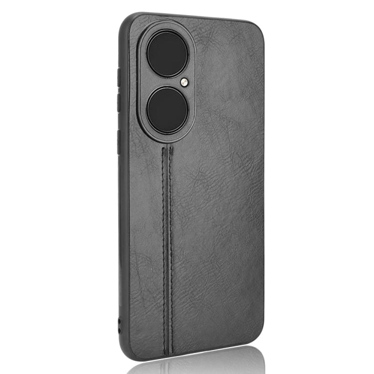 For Huawei P50 Shockproof Sewing Cow Pattern Skin PC + PU + TPU Case