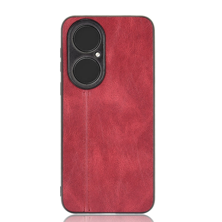 For Huawei P50 Shockproof Sewing Cow Pattern Skin PC + PU + TPU Case