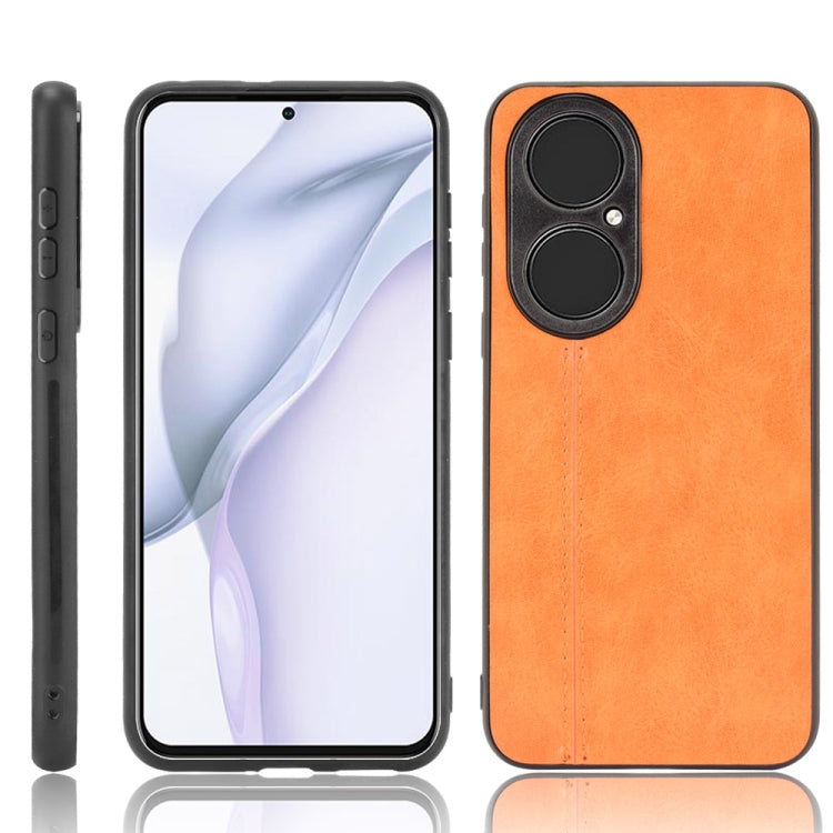 For Huawei P50 Shockproof Sewing Cow Pattern Skin PC + PU + TPU Case