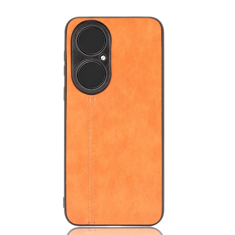 For Huawei P50 Shockproof Sewing Cow Pattern Skin PC + PU + TPU Case