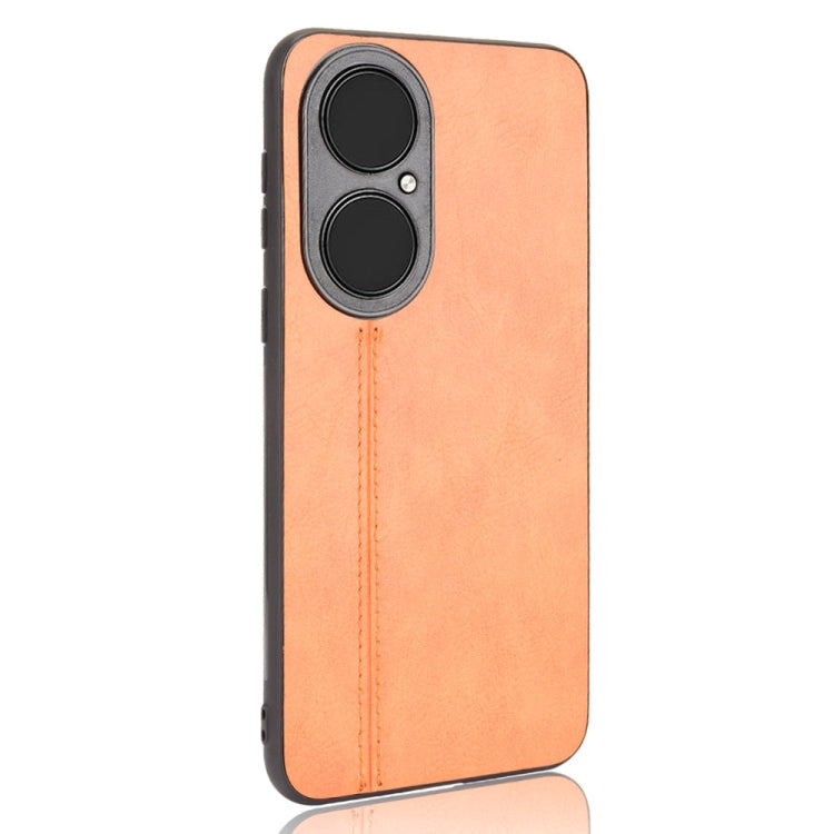 For Huawei P50 Shockproof Sewing Cow Pattern Skin PC + PU + TPU Case