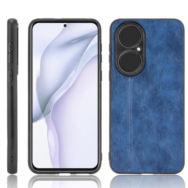 For Huawei P50 Shockproof Sewing Cow Pattern Skin PC + PU + TPU Case