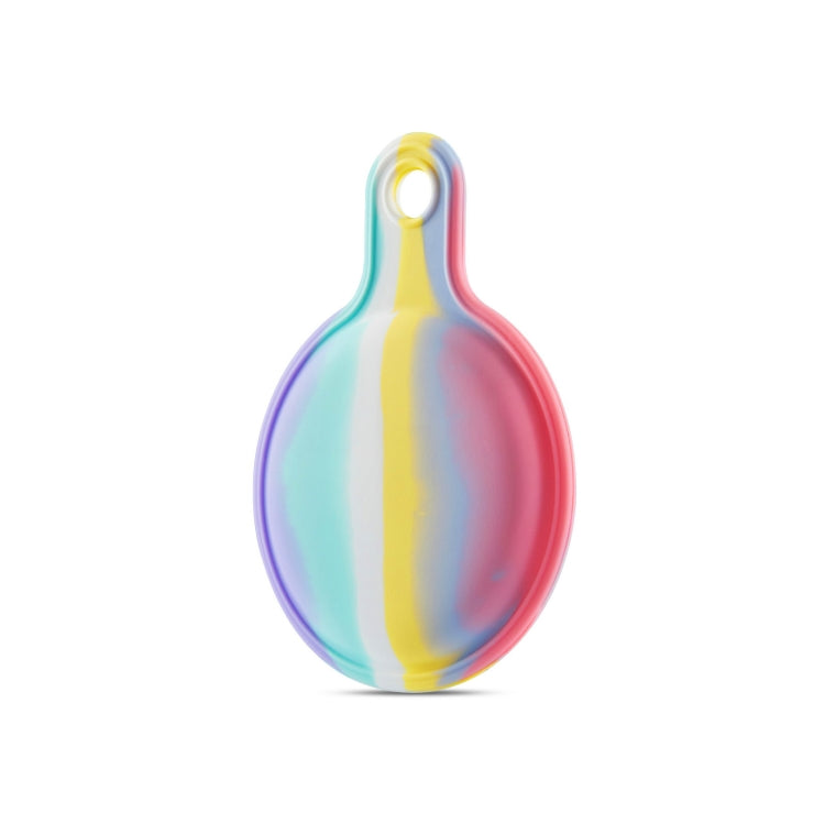 Shockproof Anti-scratch Rainbow Silicone Protective Case Cover with Hang Loop for AirTag