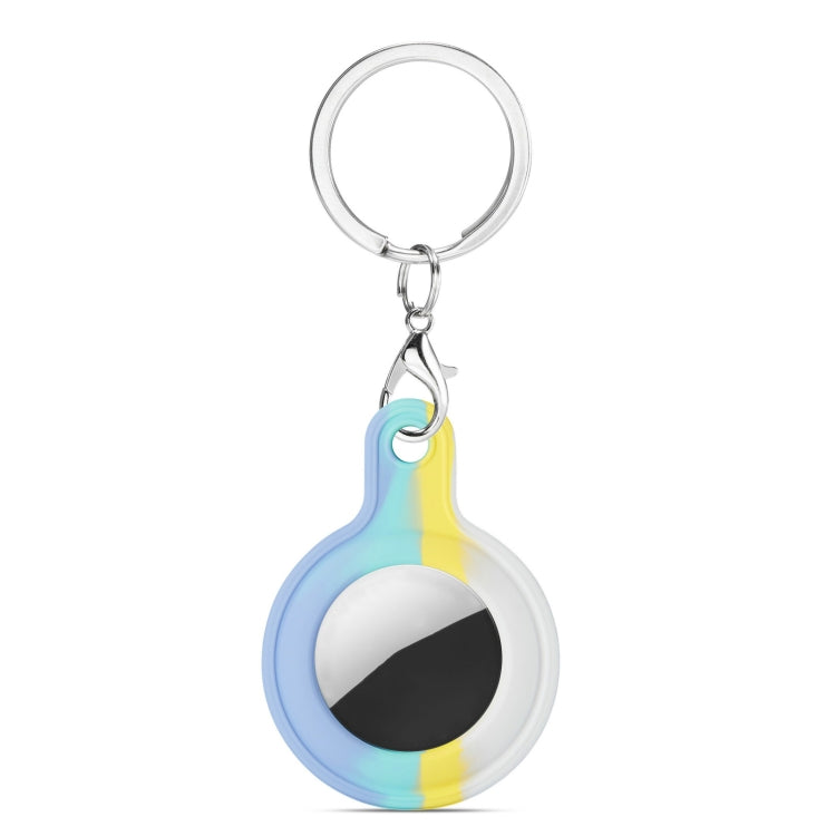 Shockproof Anti-scratch Rainbow Silicone Protective Case Cover with Hang Loop for AirTag