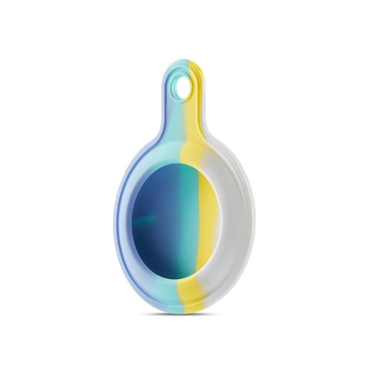Shockproof Anti-scratch Rainbow Silicone Protective Case Cover with Hang Loop for AirTag