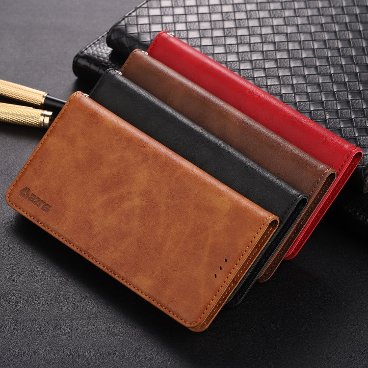 For Galaxy A6 2018 AZNS Retro Texture Magnetic Horizontal Flip PU Leather Case with Holder & Card Slots & Photo Frame