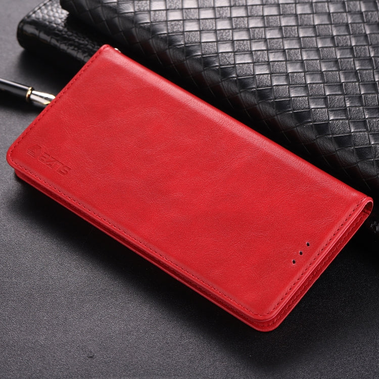 For Galaxy A6 Plus 2018 AZNS Retro Texture Magnetic Horizontal Flip PU Leather Case with Holder & Card Slots & Photo Frame