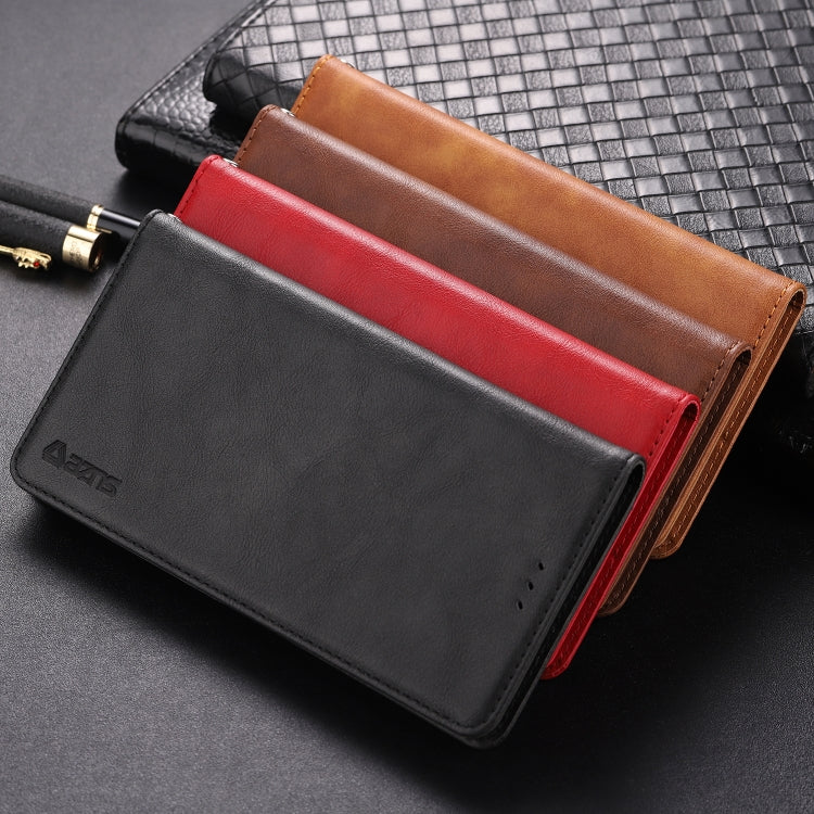 For Galaxy A7 2018 AZNS Retro Texture Magnetic Horizontal Flip PU Leather Case with Holder & Card Slots & Photo Frame