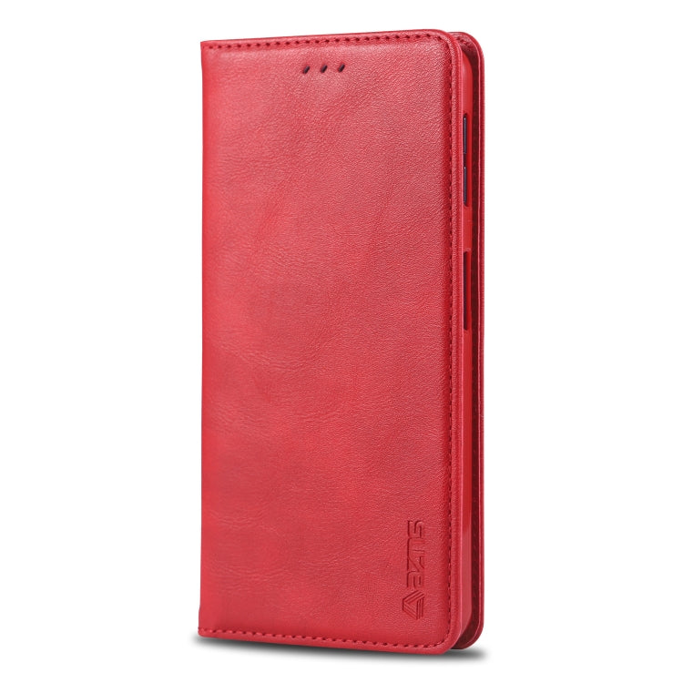 For Galaxy A7 2018 AZNS Retro Texture Magnetic Horizontal Flip PU Leather Case with Holder & Card Slots & Photo Frame