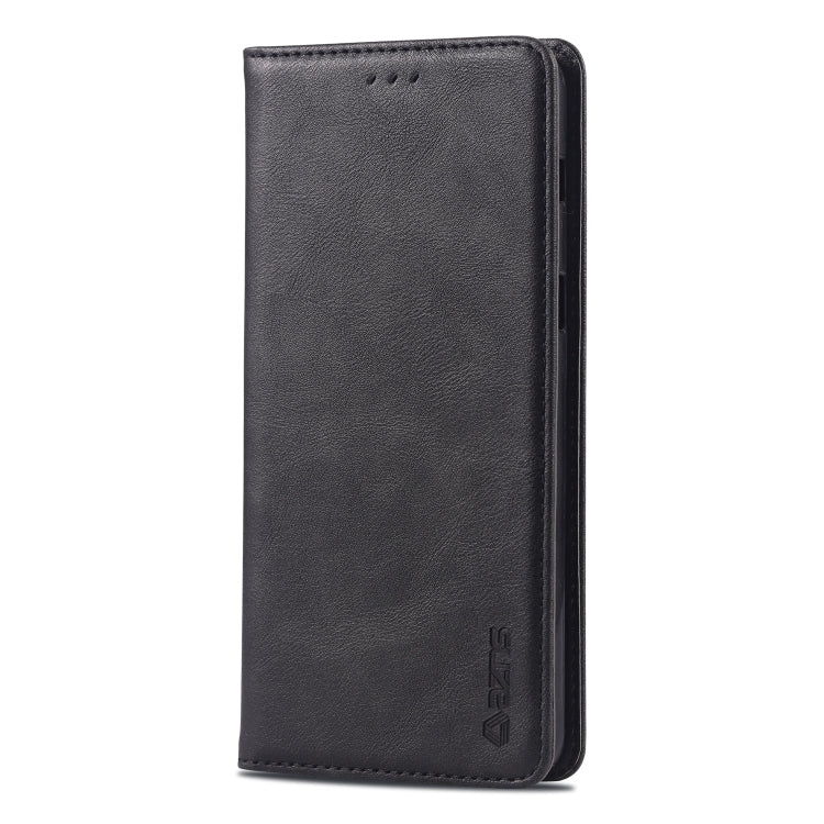 For Galaxy A8 2018 AZNS Retro Texture Magnetic Horizontal Flip PU Leather Case with Holder & Card Slots & Photo Frame