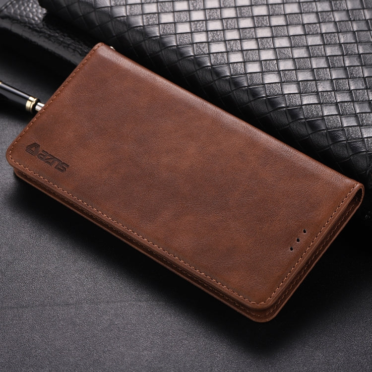 For Galaxy A8 2018 AZNS Retro Texture Magnetic Horizontal Flip PU Leather Case with Holder & Card Slots & Photo Frame