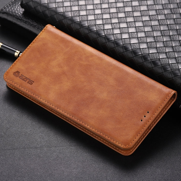 For Galaxy A8 2018 AZNS Retro Texture Magnetic Horizontal Flip PU Leather Case with Holder & Card Slots & Photo Frame