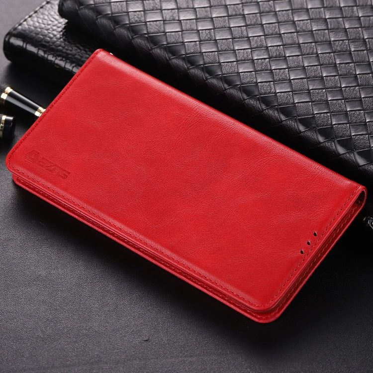 For Galaxy A8s AZNS Retro Texture Magnetic Horizontal Flip PU Leather Case with Holder & Card Slots & Photo Frame